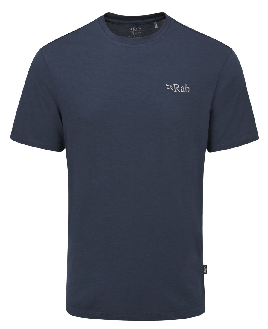 Clothing Rab T Shirts & Base Layers | Rab Mens Crimp Elevation Tee - Tempest Blue