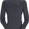 Clothing Rab T Shirts & Base Layers | Rab Mens Force Long Sleeved Tee - Beluga Grey