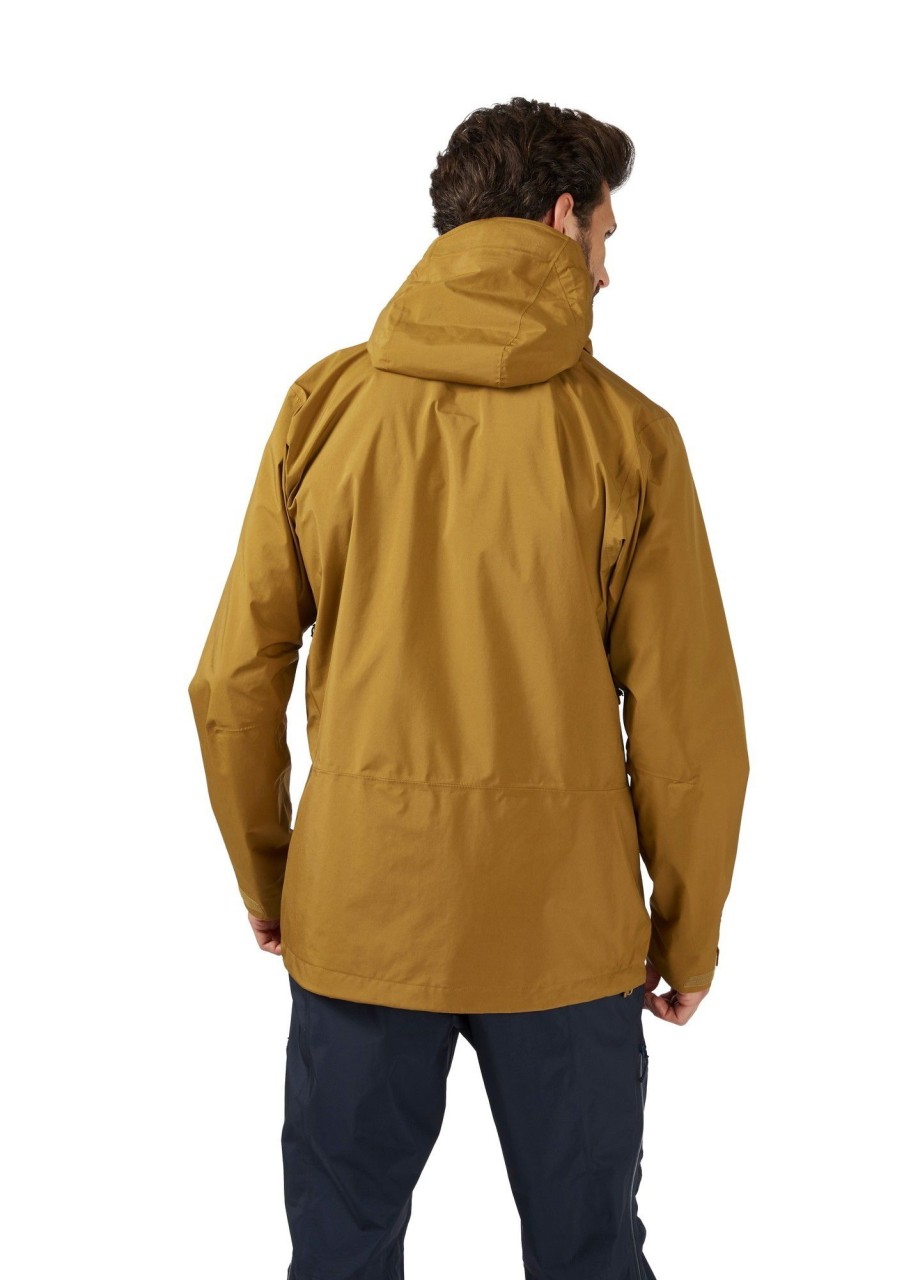 Clothing Rab Waterproof Jackets | Rab Mens Kangri Paclite Plus Jacket - Footprint Yellow