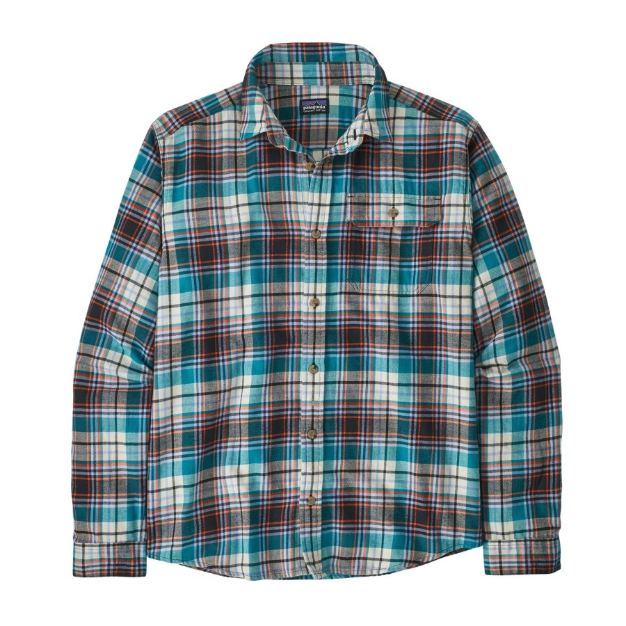 Clothing Patagonia Shirts | Patagonia Mens Fjord Flannel Shirt - Lavas: Belay Blue