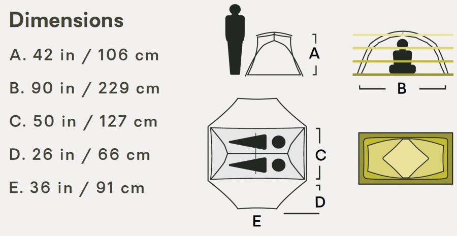 Camping Nemo Backpacking & Lightweight Tents | Nemo Dagger Osmo 2P Tent Green