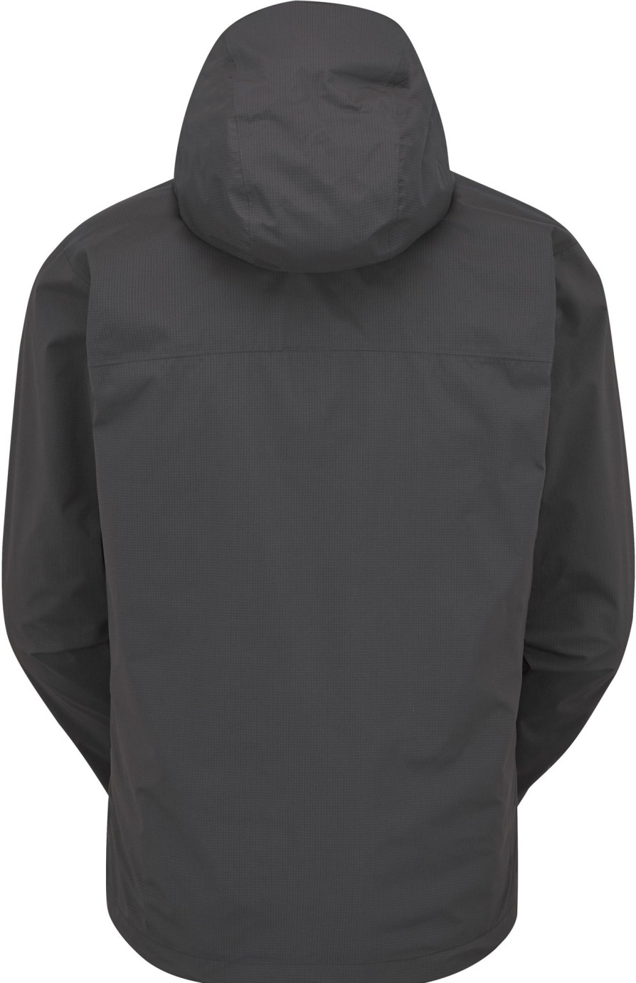 Clothing Rab Waterproof Jackets | Rab Mens Downpour Light Jacket - Anthracite Black