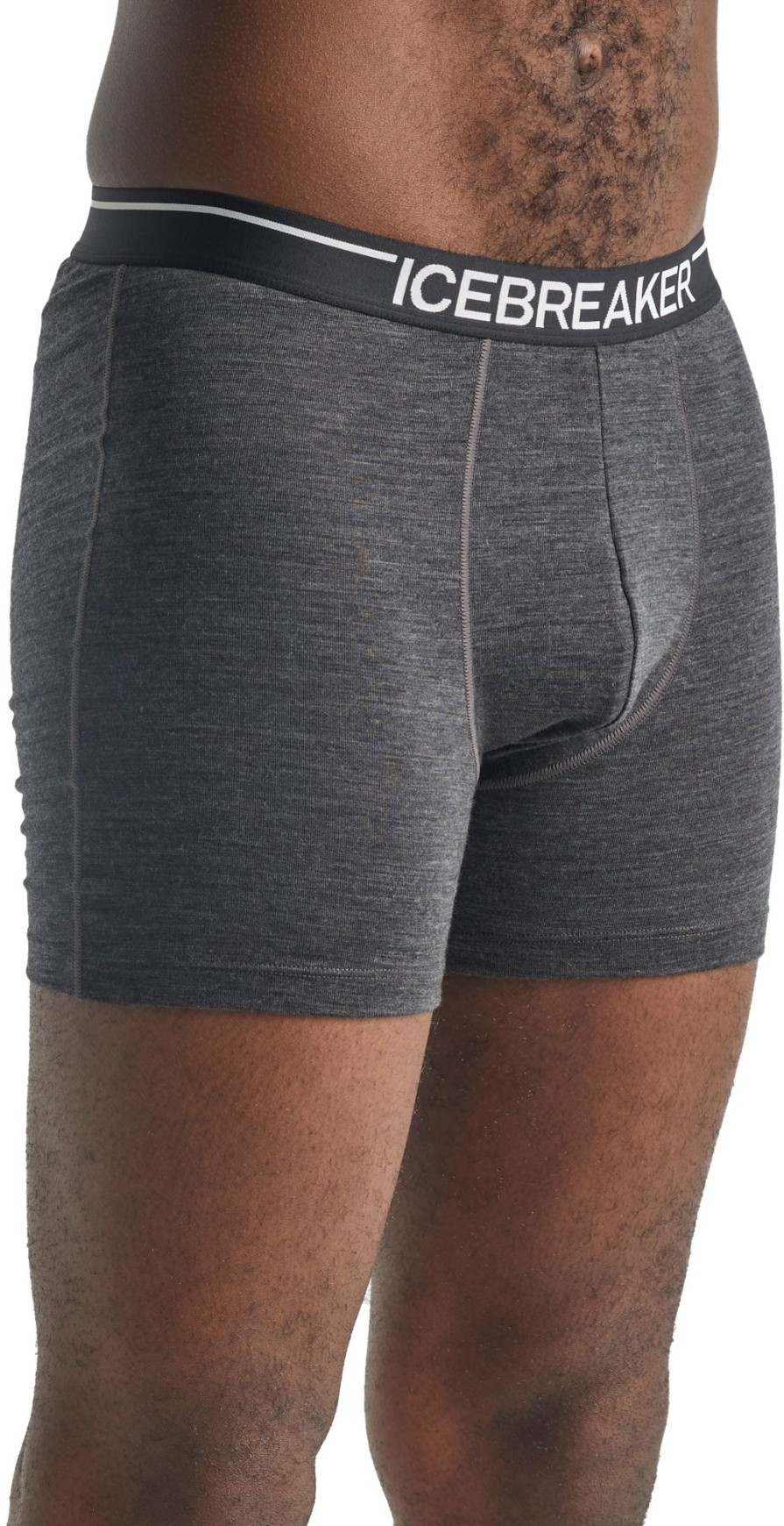 Clothing Icebreaker Underwear | Icebreaker Mens Anatomica Boxers - Jet Heather Grey