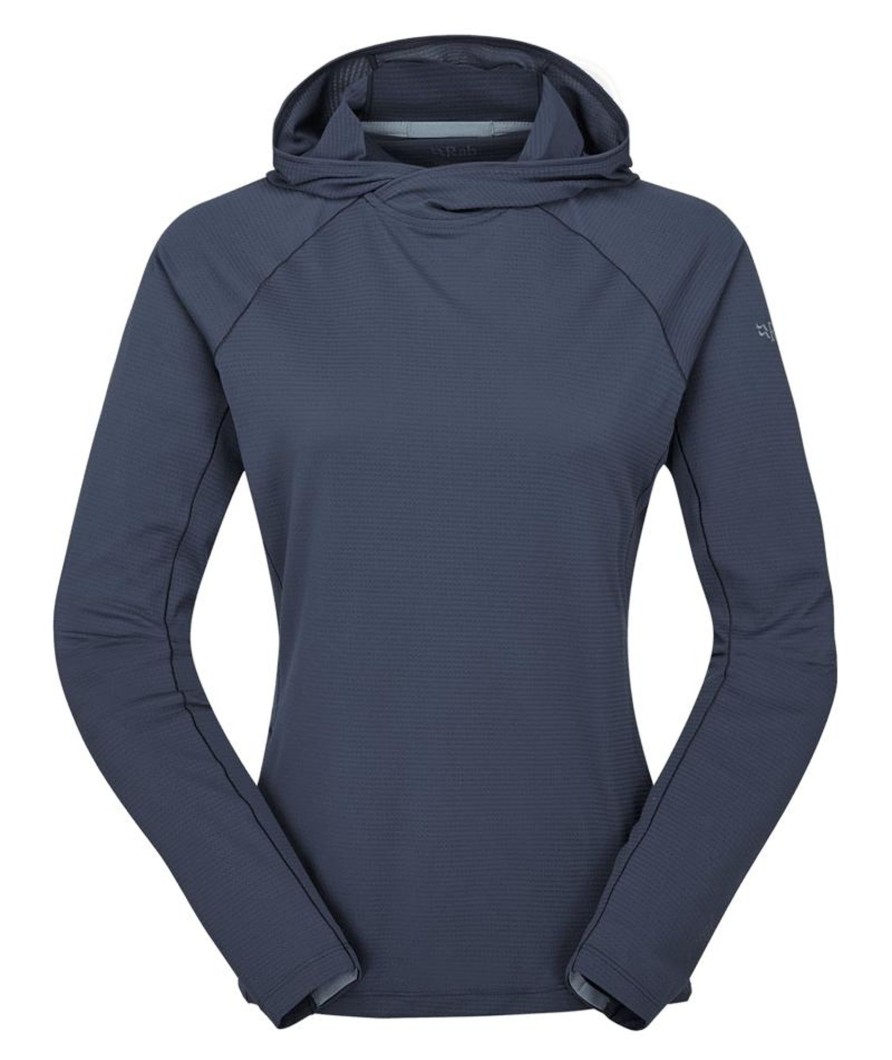 Clothing Rab Fleece & Mid Layer | Rab Womens Sonic Hoody - Tempest Blue