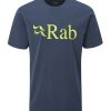 Clothing Rab T Shirts & Base Layers | Rab Mens Stance Logo Tee - Deep Ink Blue