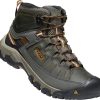 Footwear Keen Mid Height Boots | Keen Mens Targhee Iii Mid Waterproof Boots - Black Olive-Golden Brown Grey