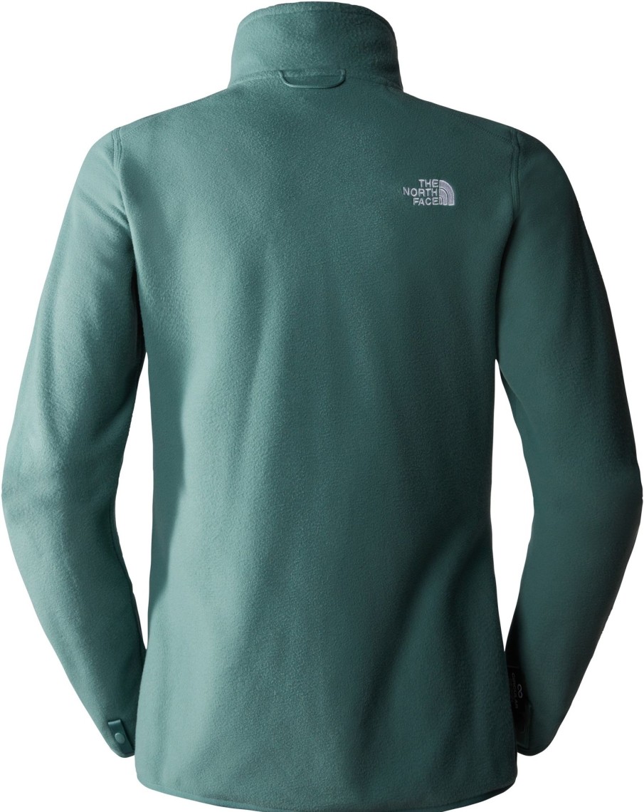 Clothing The North Face Fleece & Mid Layer | The North Face Womens 100 Glacier Full Zip - Dark Sage Blue