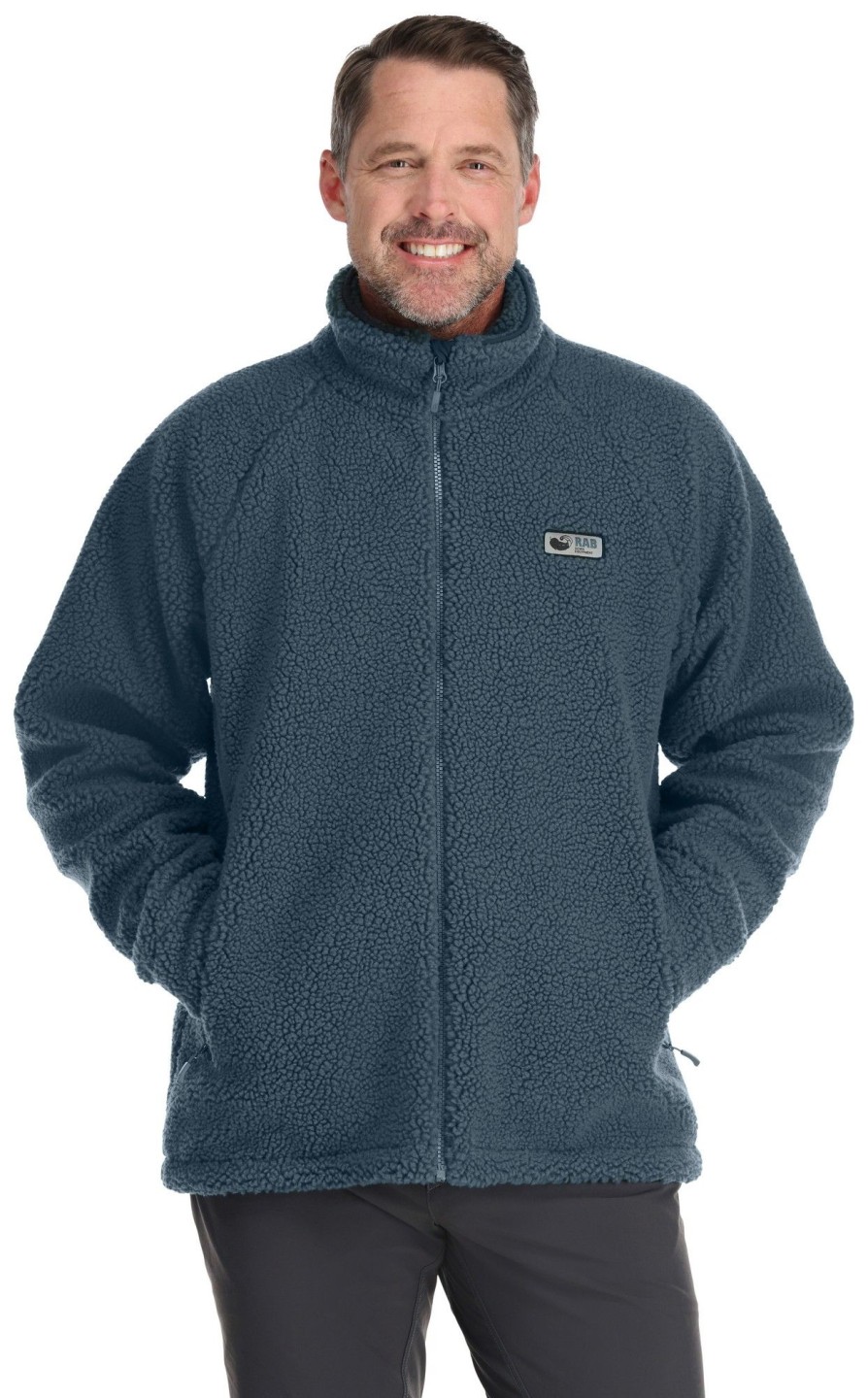 Clothing Rab Fleece & Mid Layer | Rab Mens Original Pile Jacket - Orion Blue