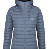 Clothing Rab Insulated Jackets | Rab Womens Infinity Microlight Jacket - Bering Sea Blue