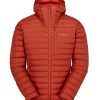 Clothing Rab Insulated Jackets | Rab Mens Microlight Alpine Jacket - Tuscan Red