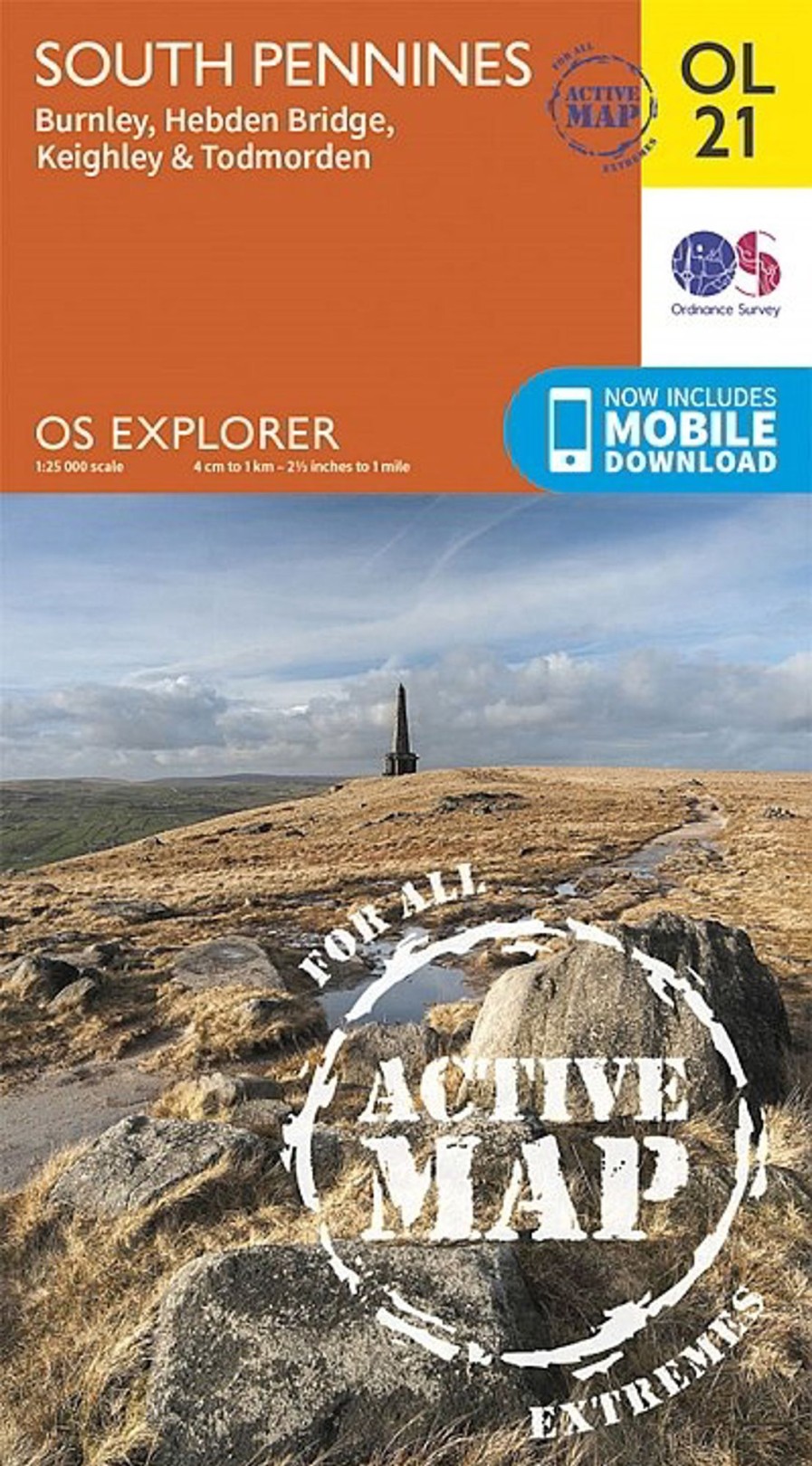 Equipment Ordnance Survey Maps And Books | Os Explorer - Active Map Ol21 - South Pennines Orange