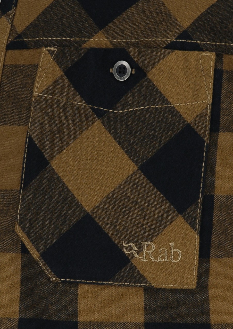 Clothing Rab Shirts | Rab Mens Boundary Shirt - Caramel Check Brown