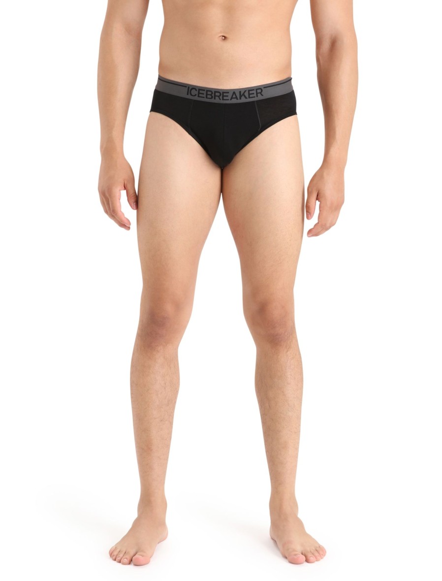 Clothing Icebreaker Underwear | Icebreaker Mens Anatomica Briefs Monsoon Black