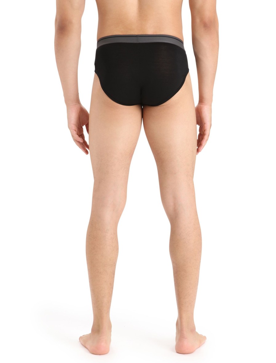 Clothing Icebreaker Underwear | Icebreaker Mens Anatomica Briefs Monsoon Black