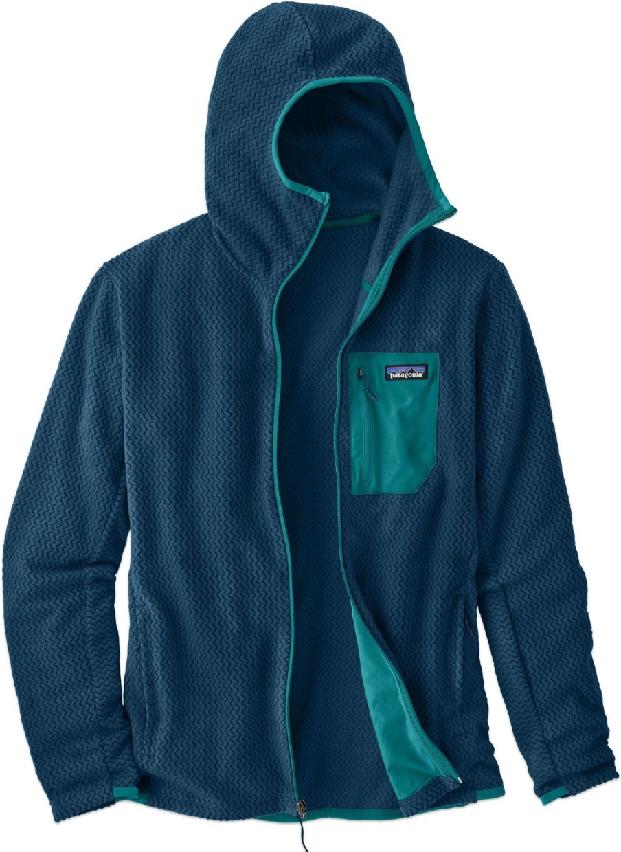 Clothing Patagonia Fleece & Mid Layer | Patagonia Mens R1 Air Full-Zip Hoody - Lagom Blue