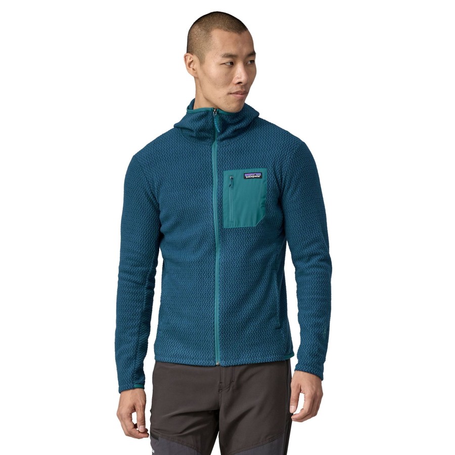 Clothing Patagonia Fleece & Mid Layer | Patagonia Mens R1 Air Full-Zip Hoody - Lagom Blue