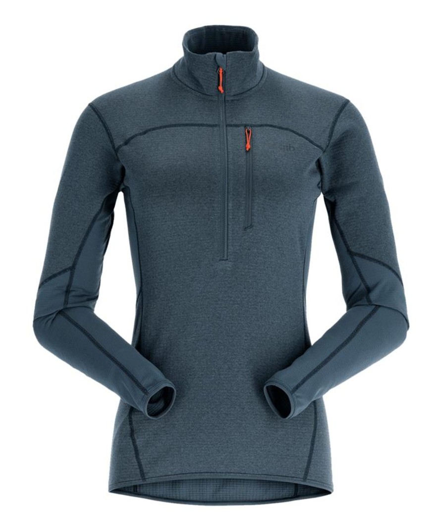 Clothing Rab Fleece & Mid Layer | Rab Womens Ascendor Pull-On - Orion Blue