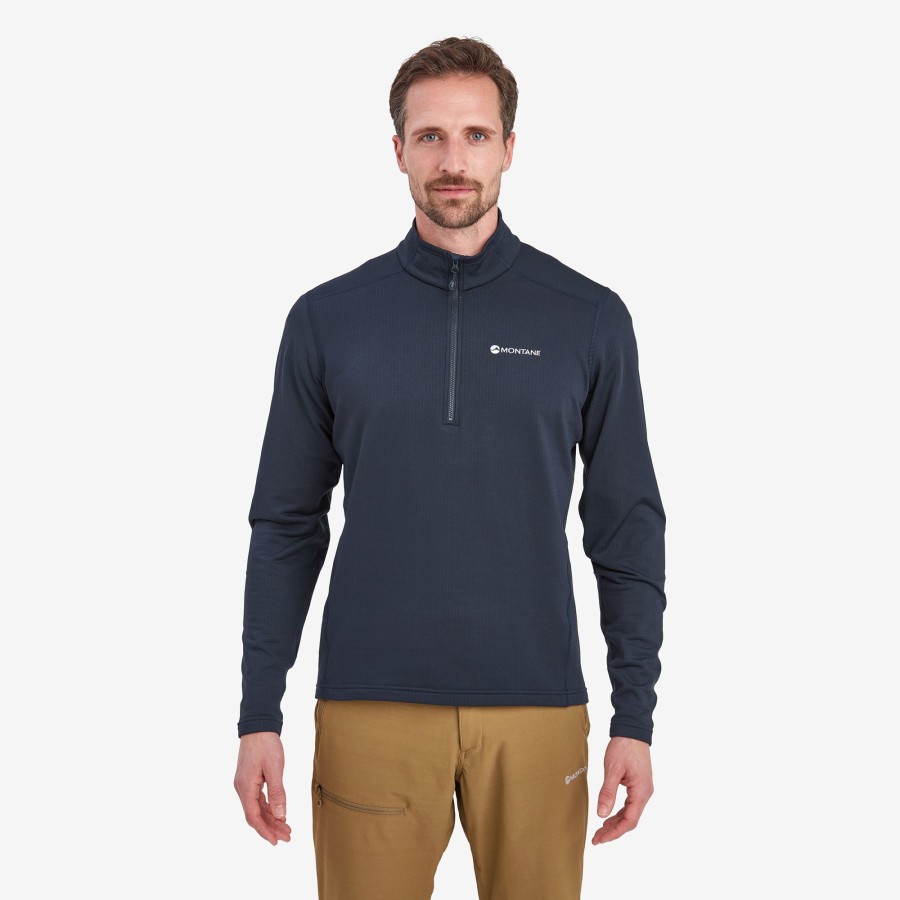 Clothing Montane Fleece & Mid Layer | Montane Mens Protium Pull-On - Eclipse Blue