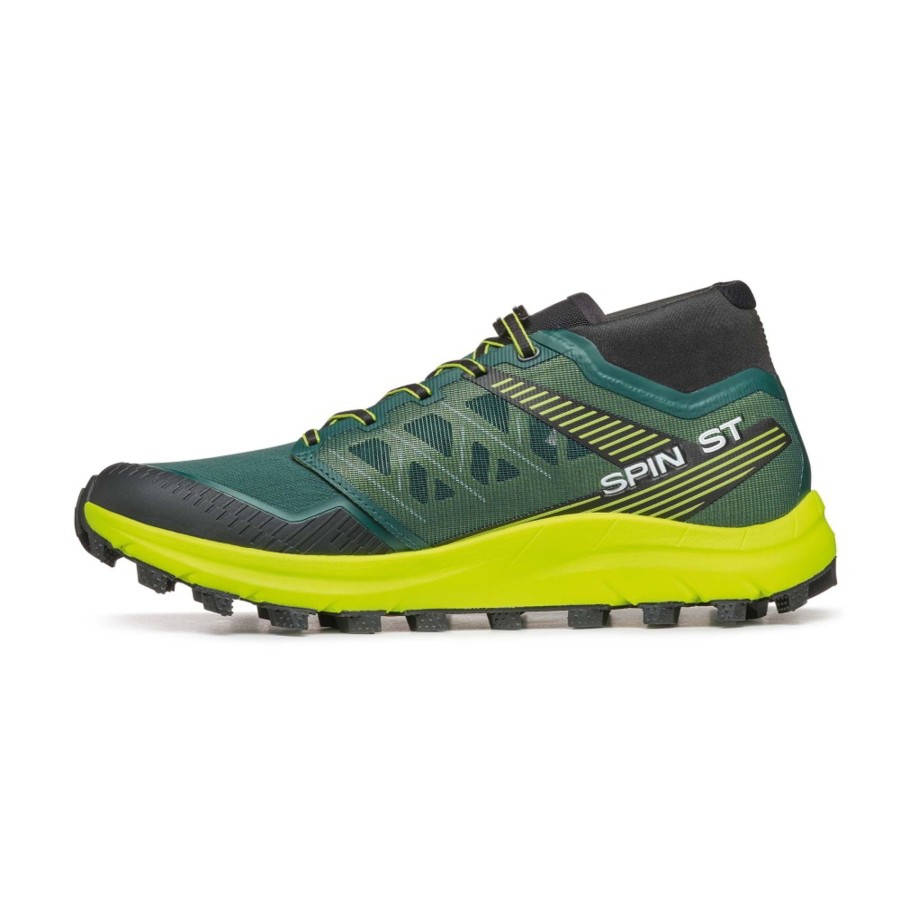 Footwear Scarpa Running Shoes | Scarpa Mens Spin St Shoes - Dark Lime Green