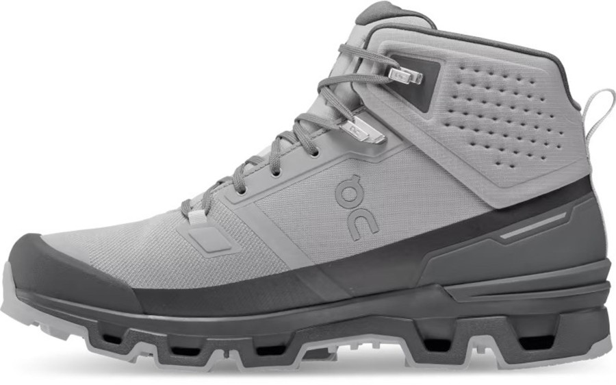 Footwear On Mid Height Boots | On Mens Cloudrock 2 Waterproof Boots - Alloy-Eclipse Grey