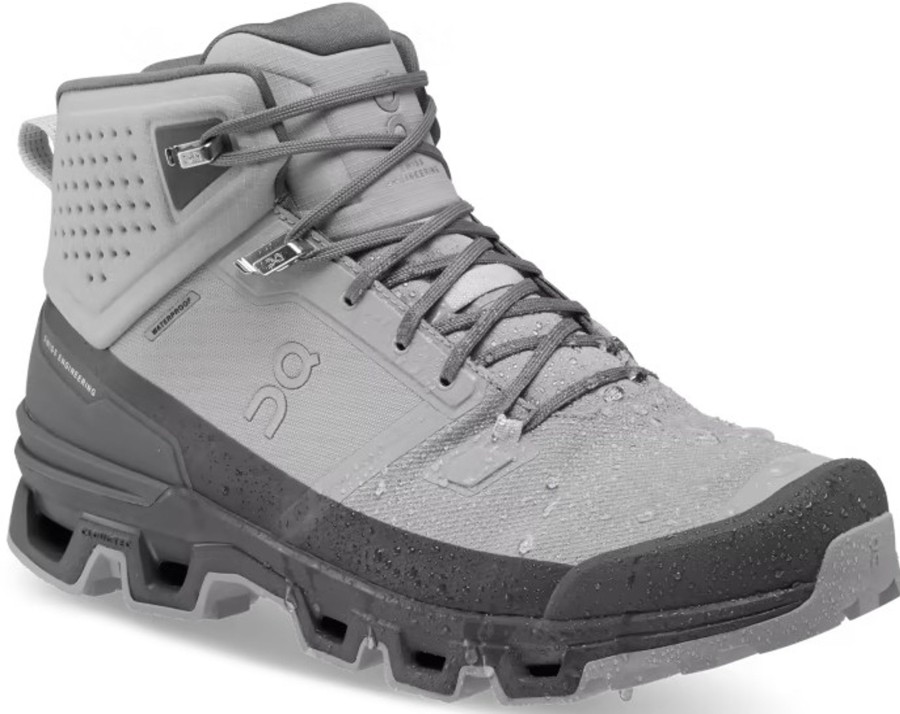 Footwear On Mid Height Boots | On Mens Cloudrock 2 Waterproof Boots - Alloy-Eclipse Grey