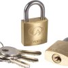 Equipment Lifeventure Travel Accessories | Lifeventure Small Brass Padlocks - Twin Pack Brown