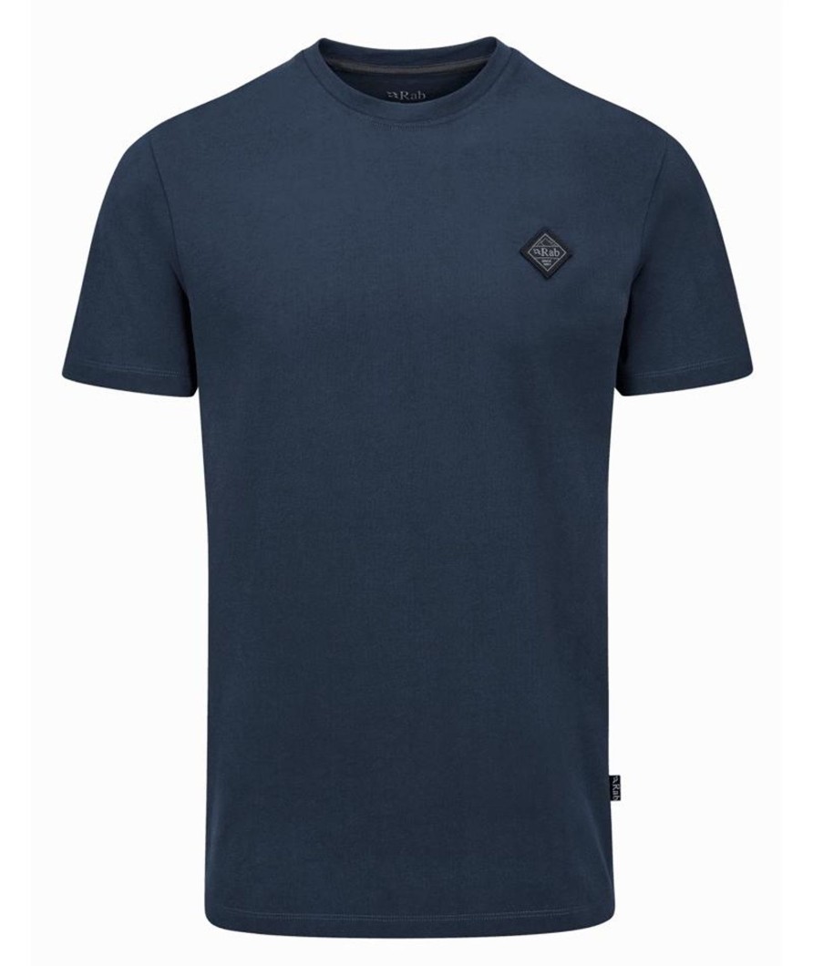 Clothing Rab T Shirts & Base Layers | Rab Mens Basecamp Logo Badge Tee - Tempest Blue