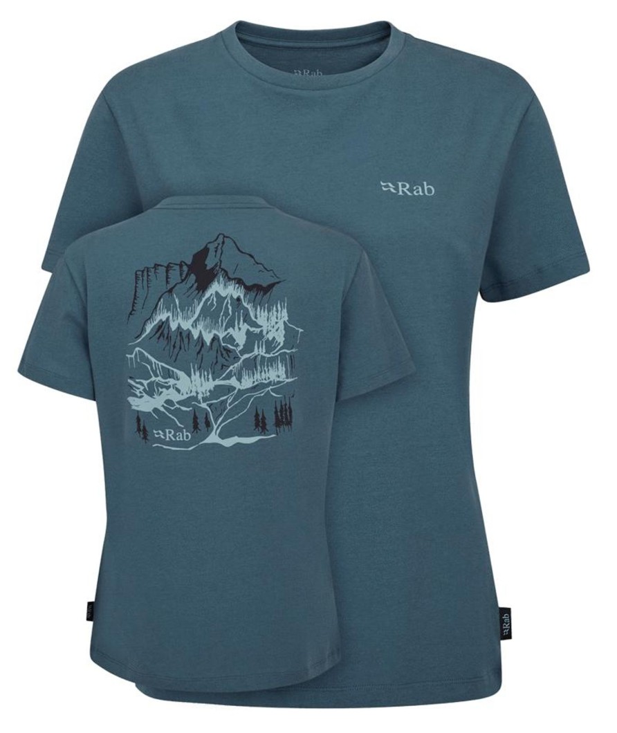 Clothing Rab T Shirts & Base Layers | Rab Womens Tuku Ridge Tee - Orion Blue