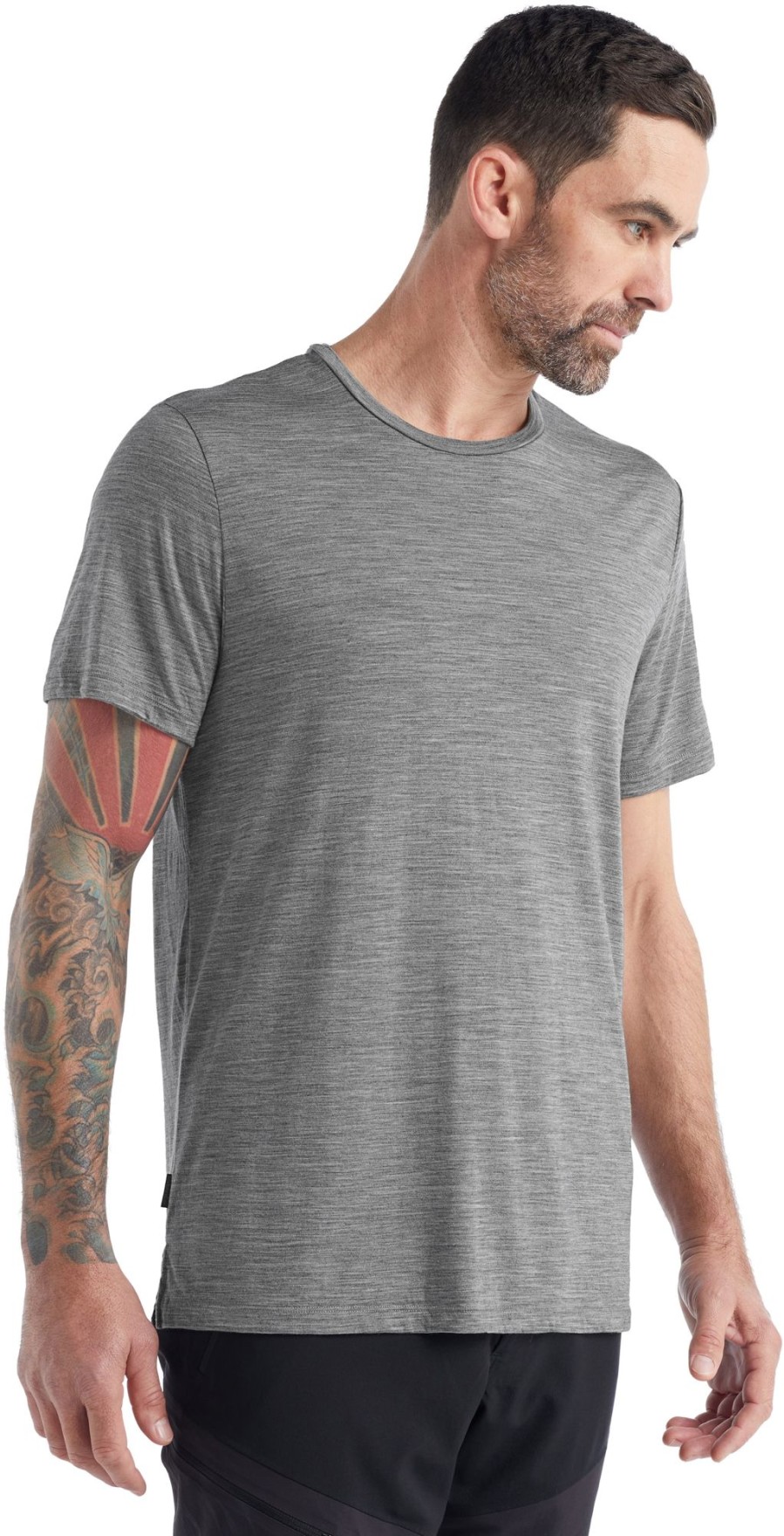 Clothing Icebreaker T Shirts & Base Layers | Icebreaker Mens Sphere Ii Short Sleeved Tee - Metro Heather Grey