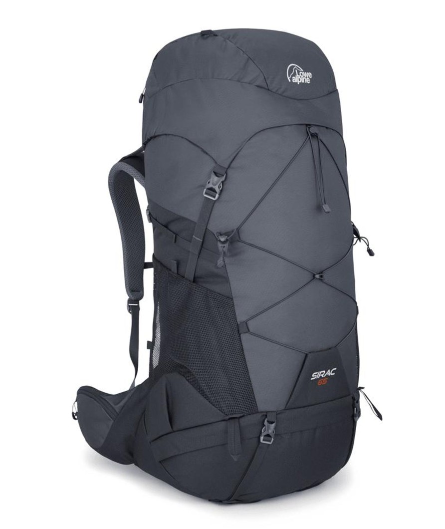 Rucksacks Lowe Alpine Backpacking Packs | Lowe Alpine Sirac 65 Rucksack - Ebony - L-Xl Back Length Black