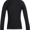 Clothing Icebreaker Base Layer | Icebreaker Kids 200 Oasis Long Sleeved Crewe Top - Black