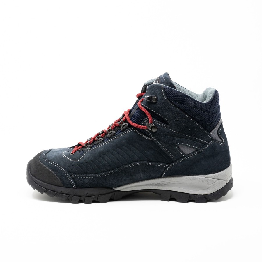 Footwear Meindl Mid Height Boots | Meindl Mens Salo Mid Gtx Boots - Navy-Red Blue