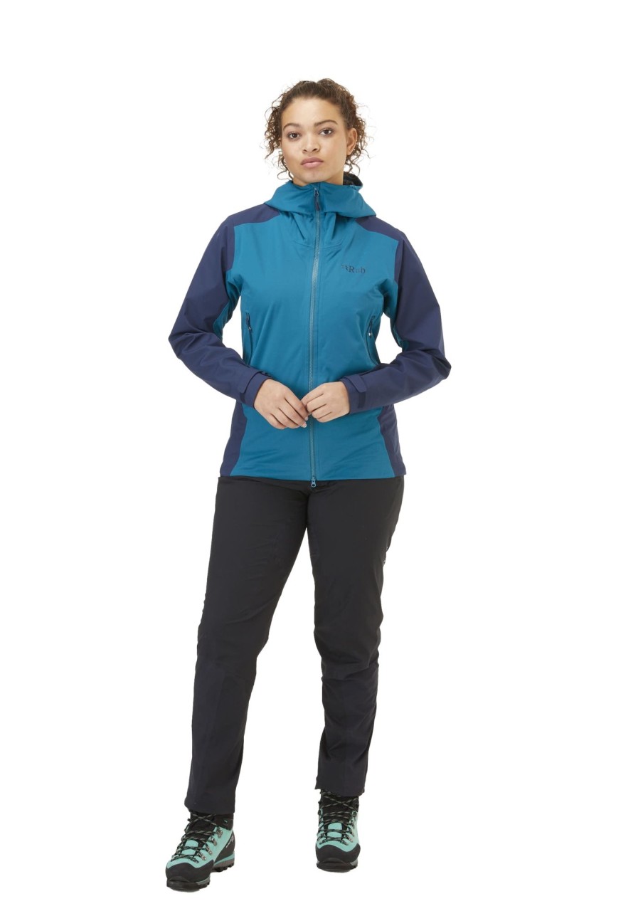 Clothing Rab Softshell Jackets | Rab Womens Kinetic Alpine 2.0 Jacket - Ultramarine Blue