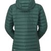 Clothing Rab Insulated Jackets | Rab Womens Microlight Alpine Long Jacket Slate Green