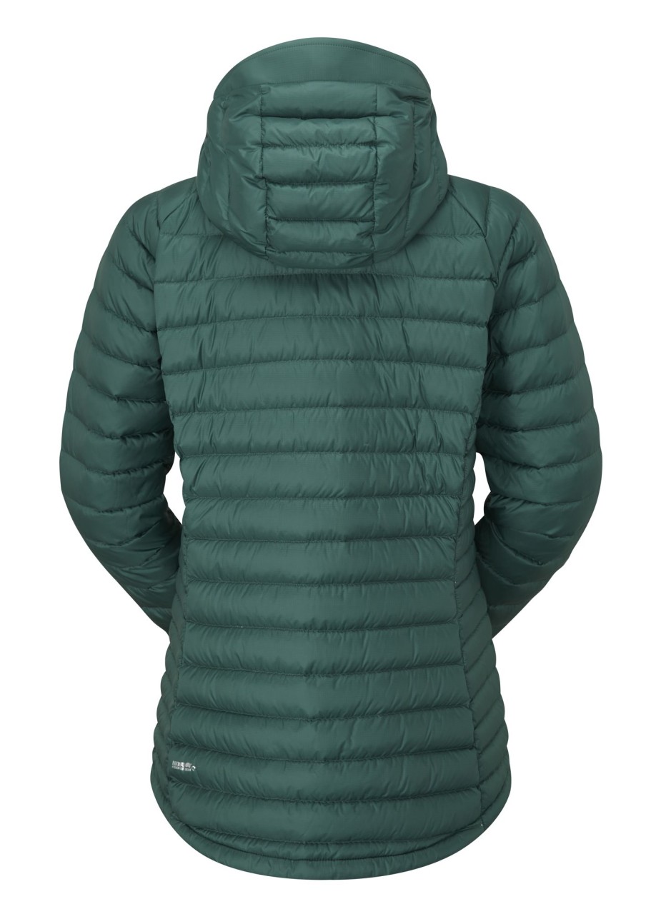 Clothing Rab Insulated Jackets | Rab Womens Microlight Alpine Long Jacket Slate Green