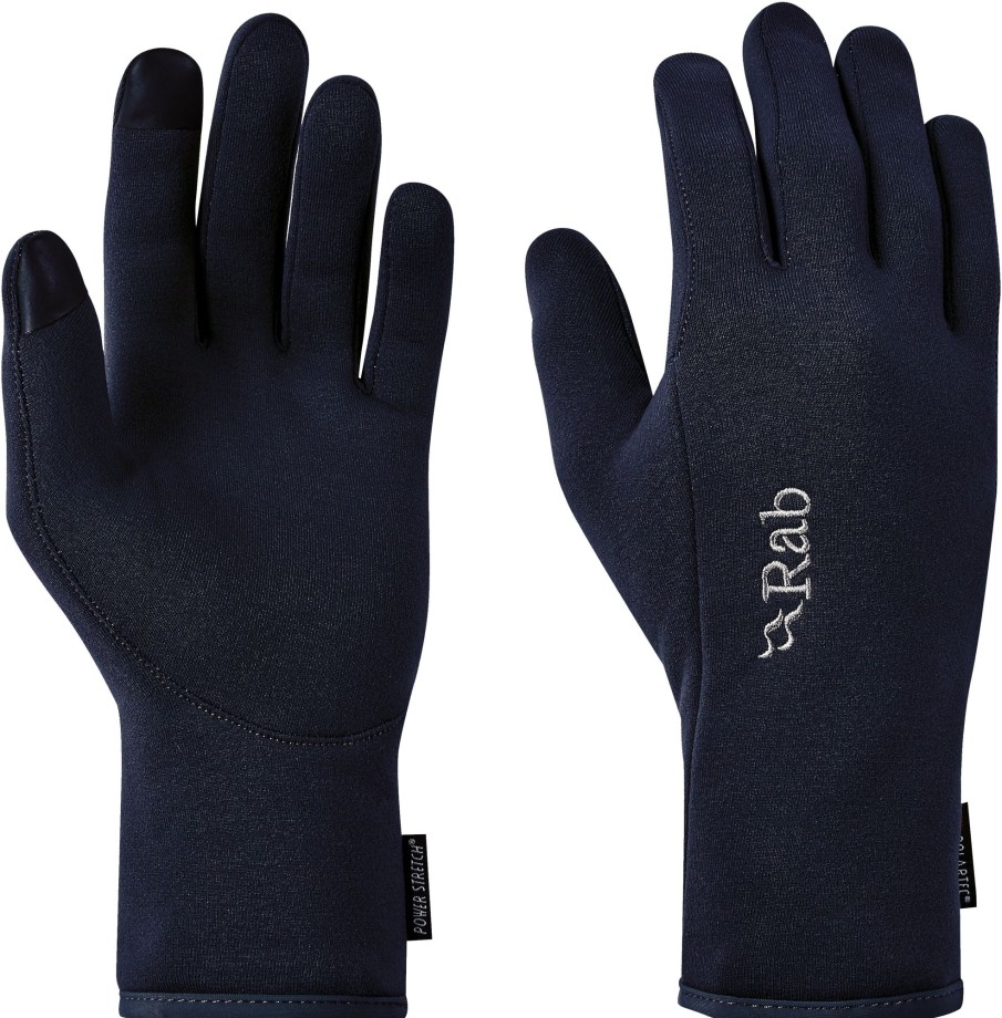 Clothing Rab Gloves | Rab Mens Power Stretch Contact Glove - Deep Ink Blue