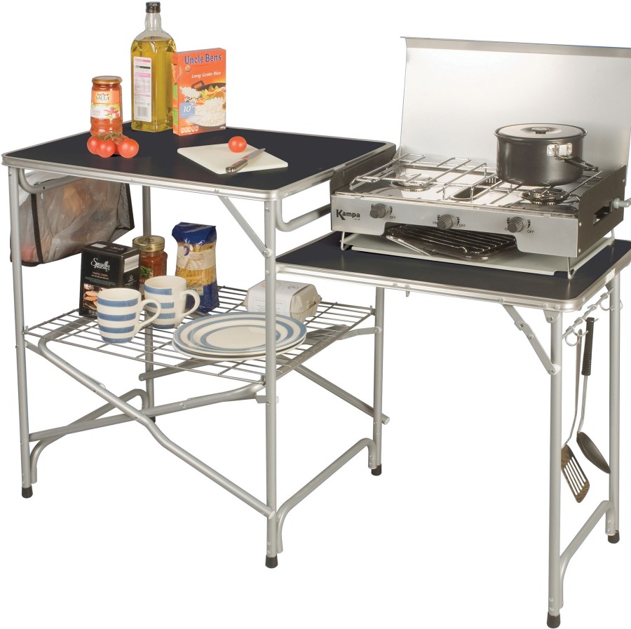 Camping Kampa (Dometic) Camping Furniture | Kampa Colonel Field Camping Kitchen Grey