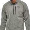 Clothing Patagonia Fleece & Mid Layer | Patagonia Mens Better Sweater 1/4 Zip Fleece - Stonewash Grey