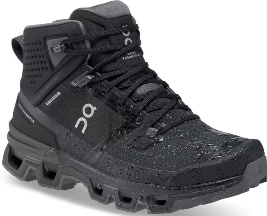 Footwear On Mid Height Boots | On Womens Cloudrock 2 Waterproof Boots Eclipse Black