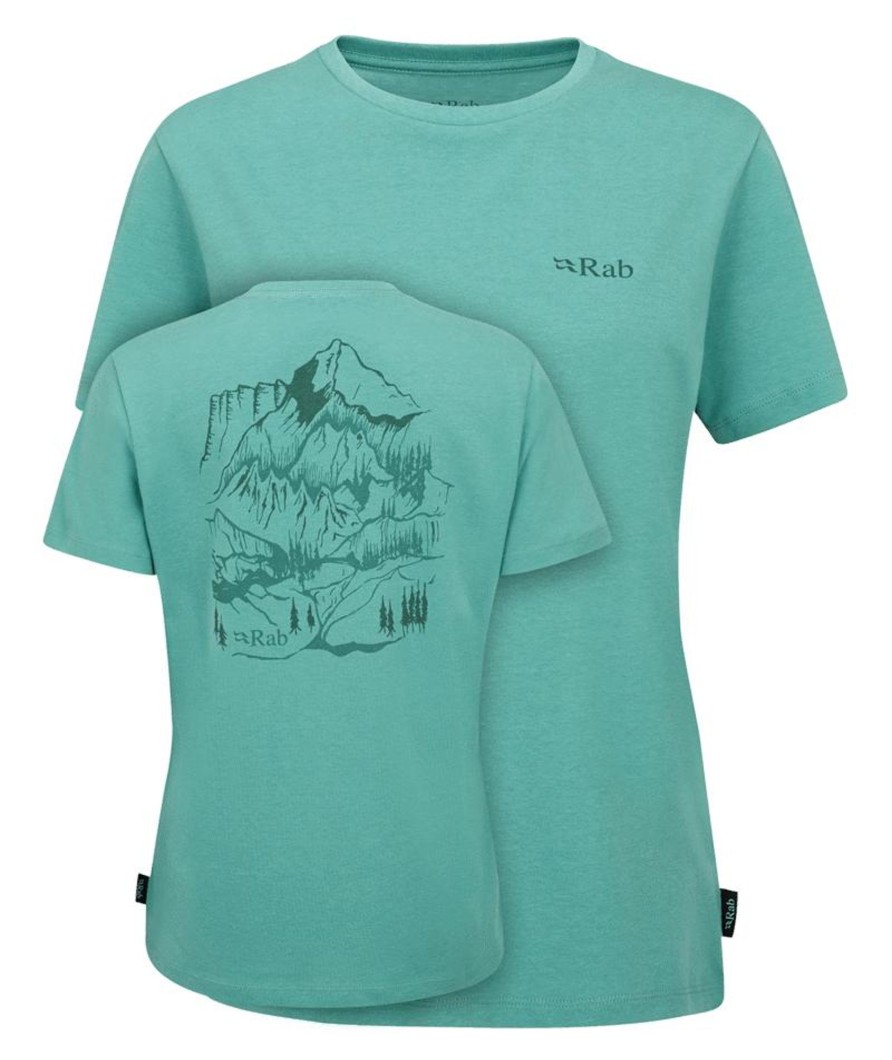 Clothing Rab T Shirts & Base Layers | Rab Womens Tuku Ridge Tee - Glacier Blue