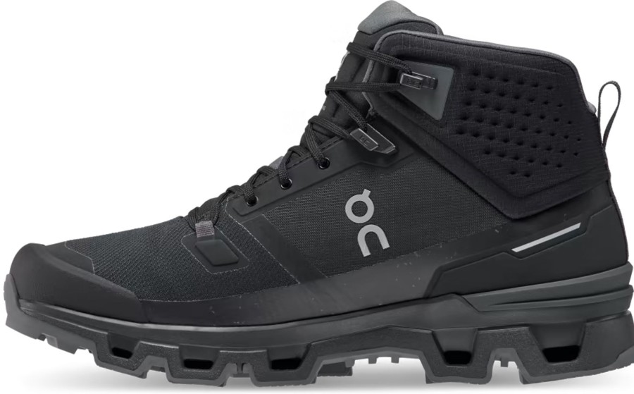 Footwear On Mid Height Boots | On Mens Cloudrock 2 Waterproof Boots Eclipse Black