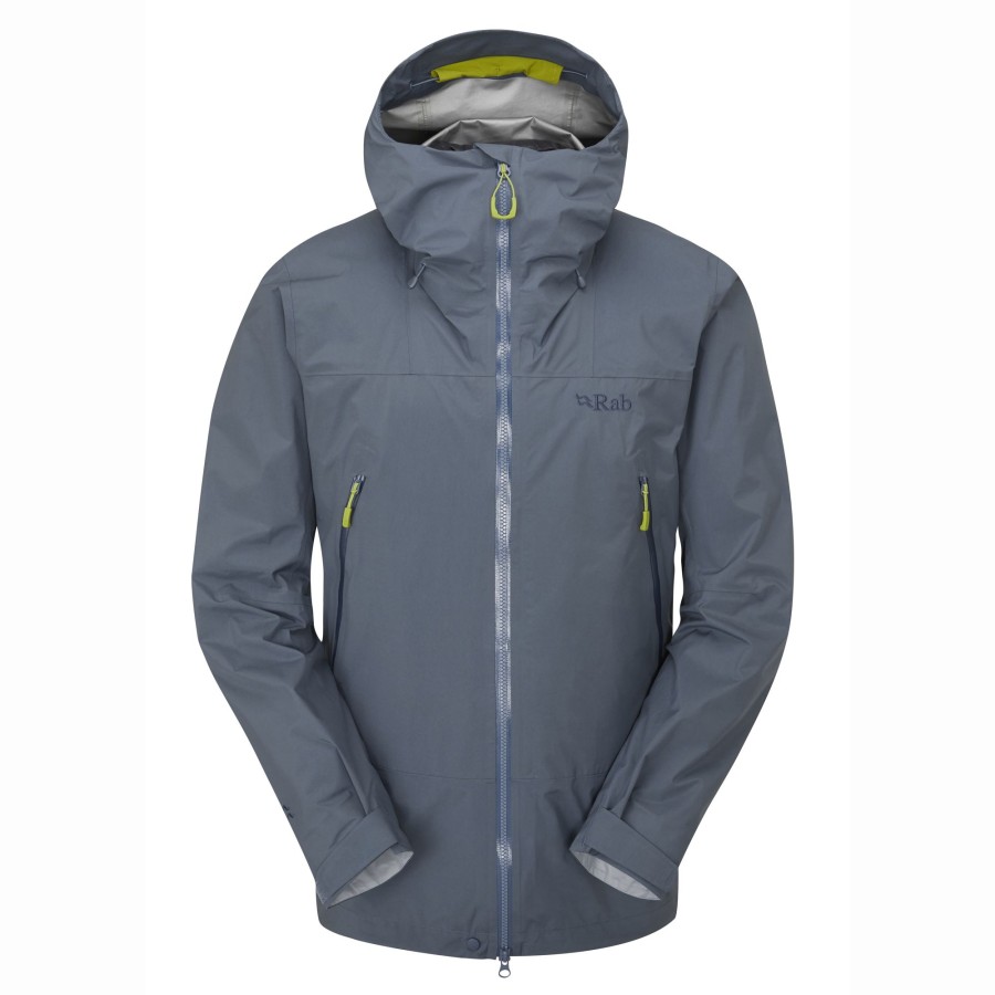 Clothing Rab Waterproof Jackets | Rab Mens Kangri Paclite Plus Jacket - Orion Blue