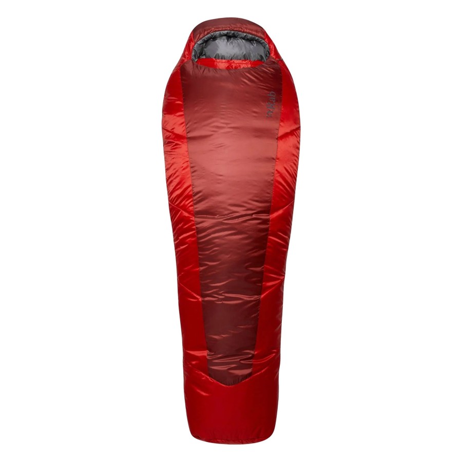 Camping Rab Backpacking & Lightweight Sleeping Bags | Rab Solar Eco 3 Sleeping Bag - Wide - Oxblood Red