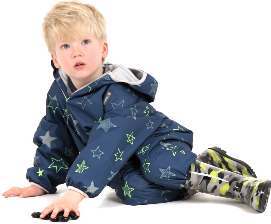 Clothing Littlelife Jackets & Vests | Littlelife Waterproof All In One Suit Fleece Lined - Navy Stars