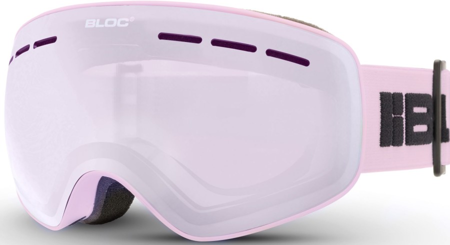 Clothing Bloc Eyewear Eyewear | Bloc Junior Moon Goggle - Matt Powder-Light Purple Mirror Silver