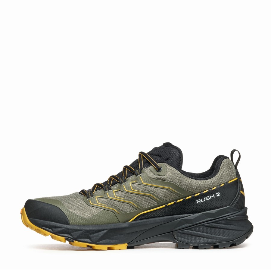 Footwear Scarpa Walking Shoes | Scarpa Mens Rush Gtx 2 Shoes - Moss-Sulpher Green