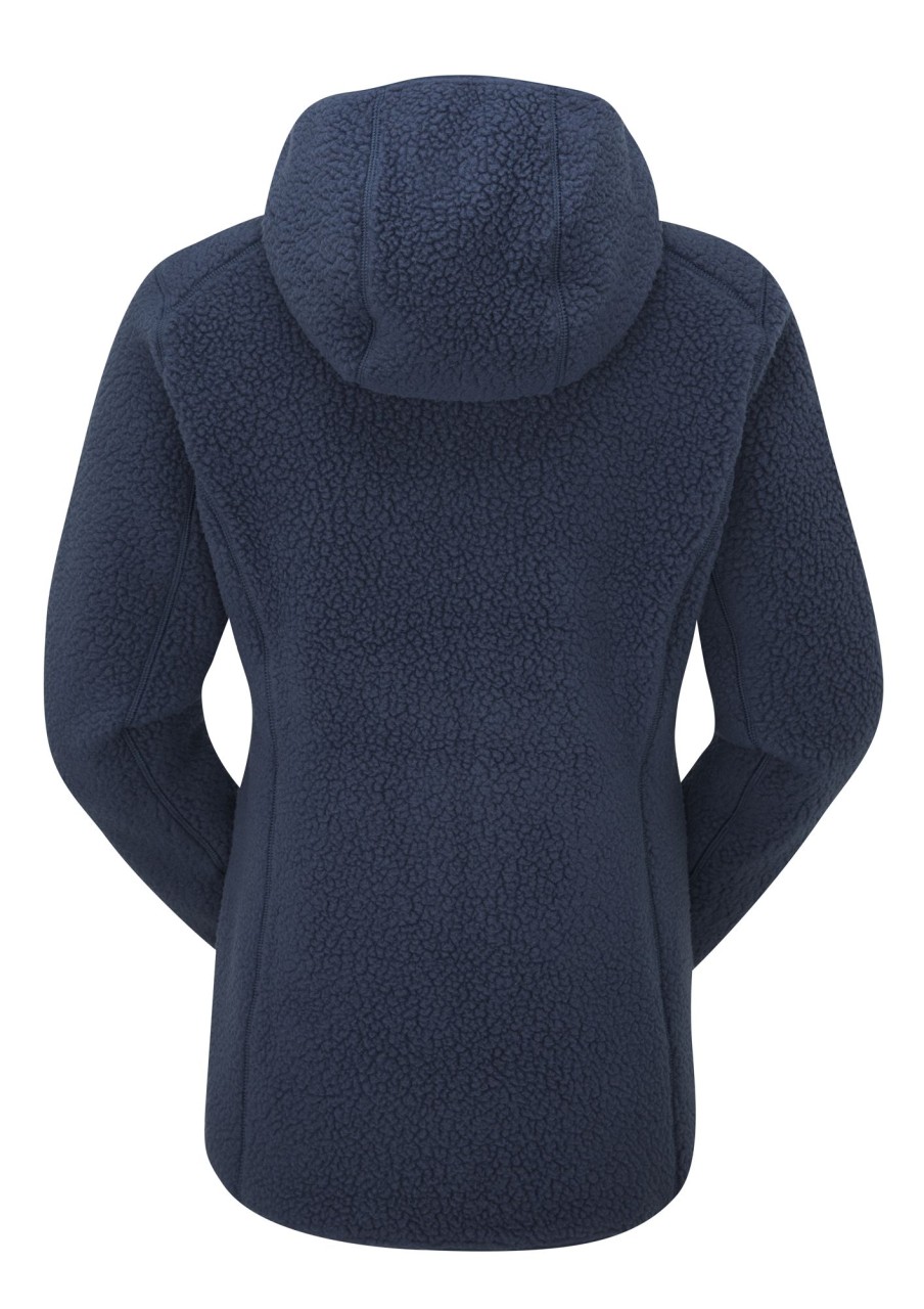 Clothing Rab Fleece & Mid Layer | Rab Womens Shearling Hoody - Deep Ink Blue