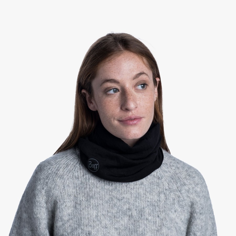 Clothing Buff Neck Warmers | Buff Midweight Merino Wool Buff - Solid Black