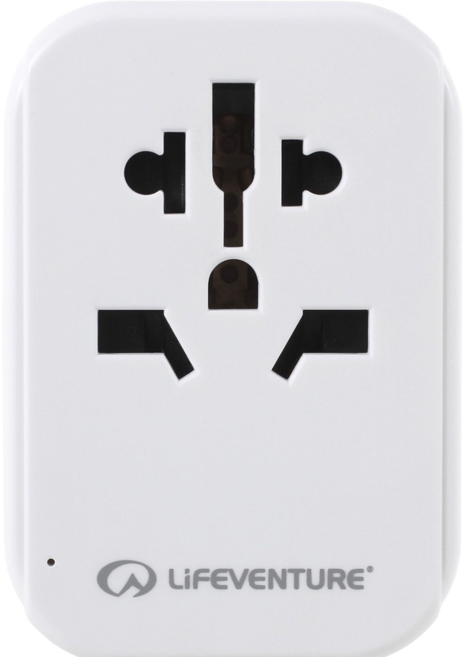 Equipment Lifeventure Travel Accessories | Lifeventure European Travel Adaptor + Usb White