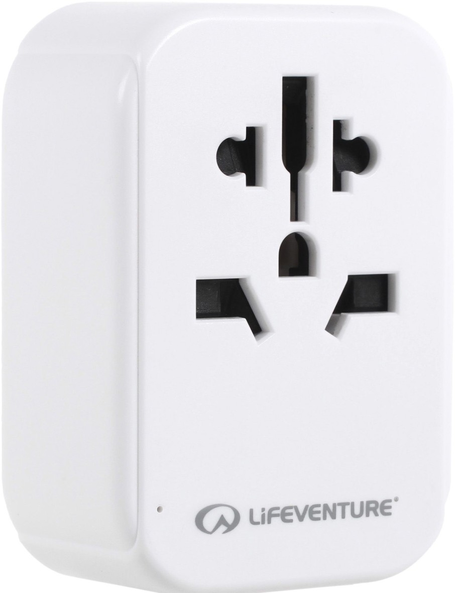 Equipment Lifeventure Travel Accessories | Lifeventure European Travel Adaptor + Usb White